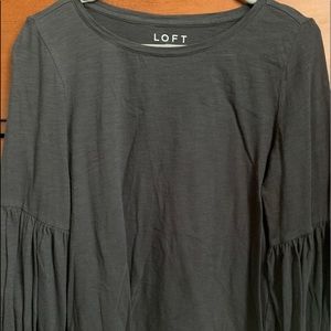 LOFT Long-sleeve Gray Top